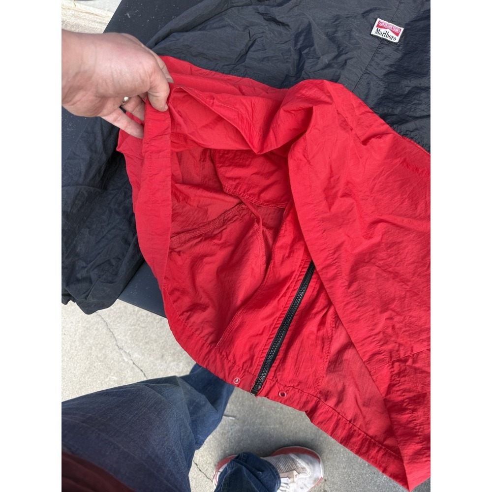 Vintage Marlboro Adventure Team Jacket Red Black Windbreaker XL 90s - Picture 6 of 6